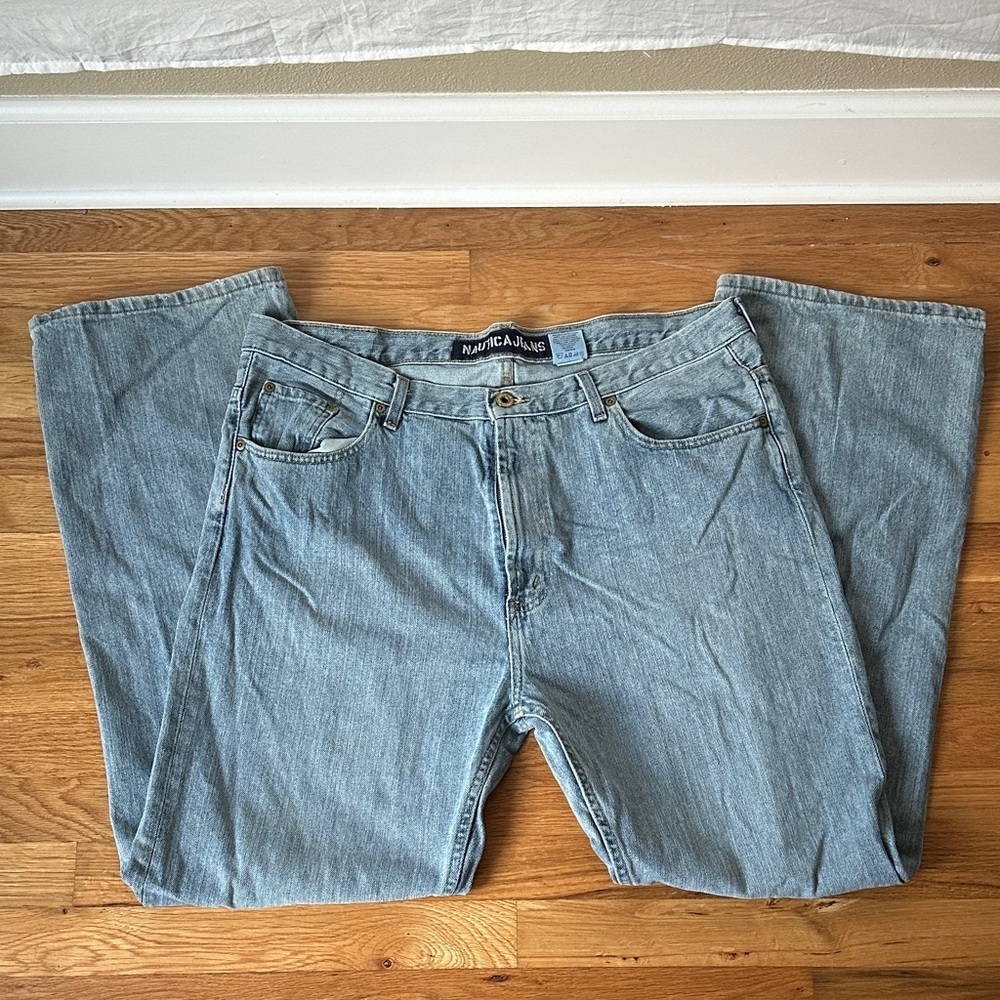 Nautica Men's Relaxed Fit Jeans in Light Blue